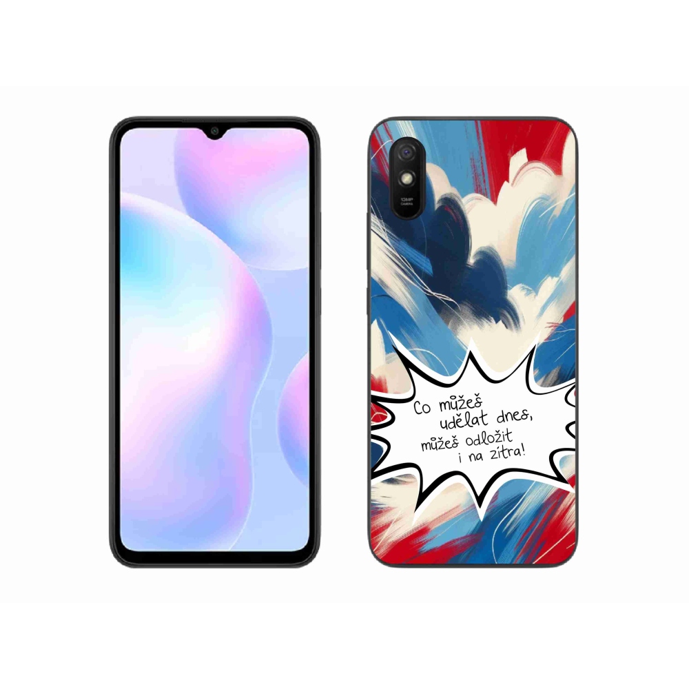 Gélový kryt mmCase na Xiaomi Redmi 9A - vtipný text 9 biele pozadie