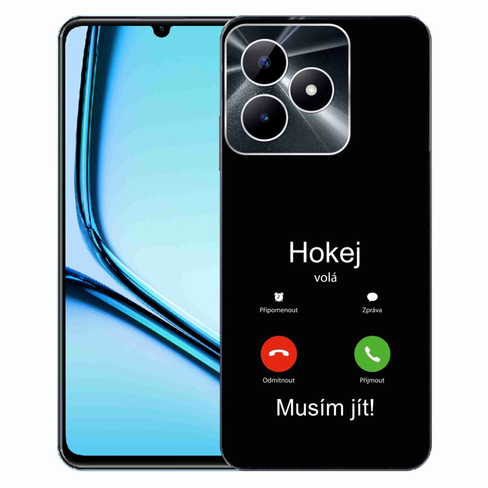 Gélový kryt mmCase na Realme Note 50 - hokej volá čierne pozadie