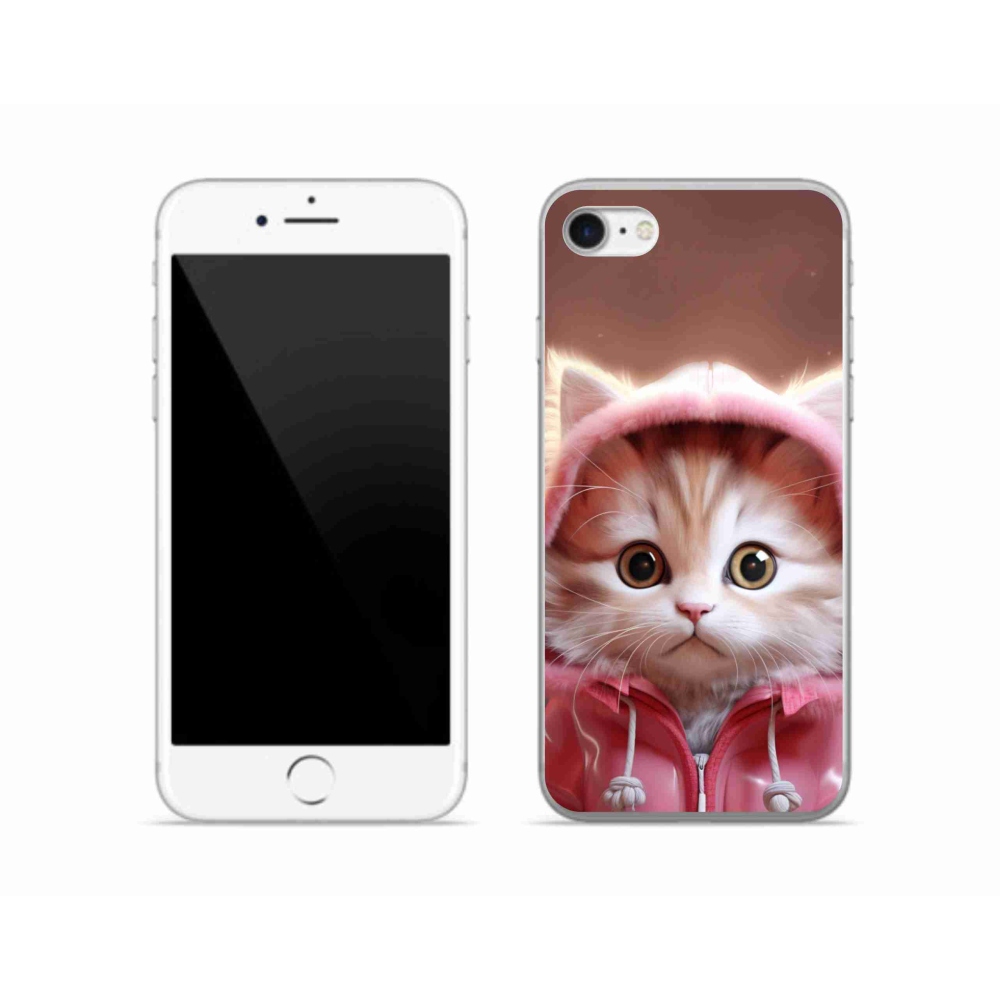 Gélový kryt mmCase na iPhone SE (2020) - roztomilé mačiatko 3