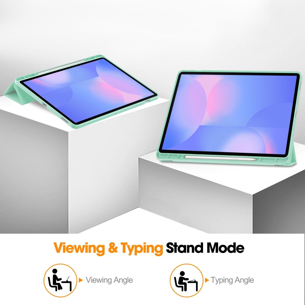 Cases chytré zatváracie púzdro na Samsung Galaxy Tab S10 FE+ - svetlozelené