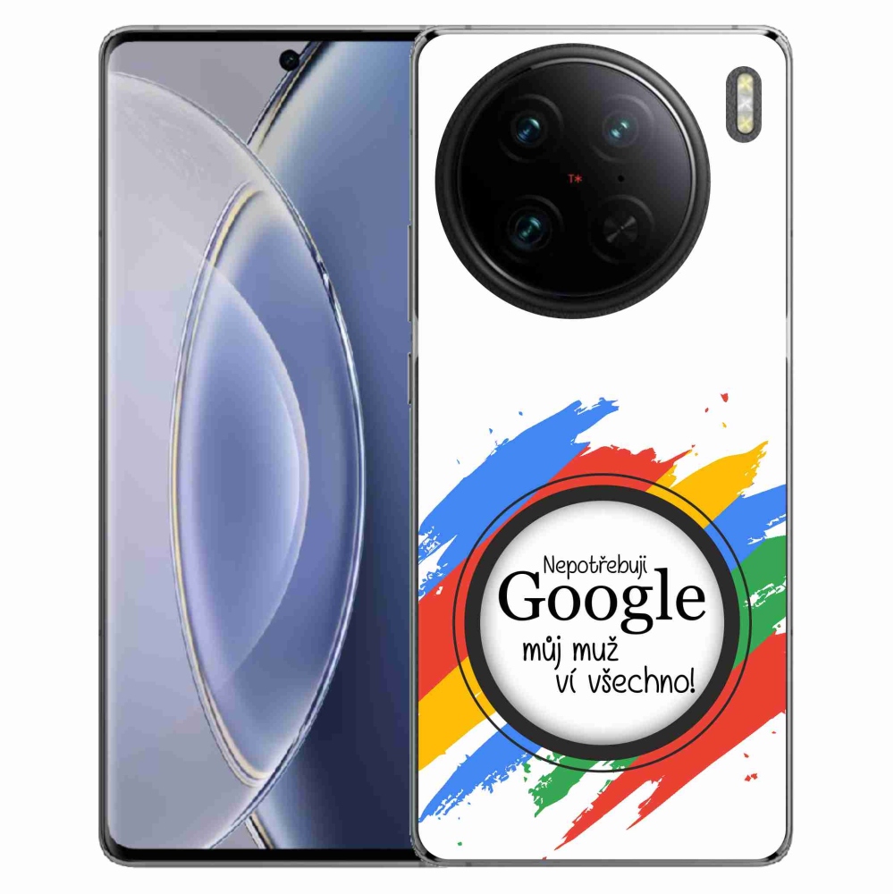 Gélový kryt mmCase na Vivo X90 Pro - muž vie všetko biele pozadie