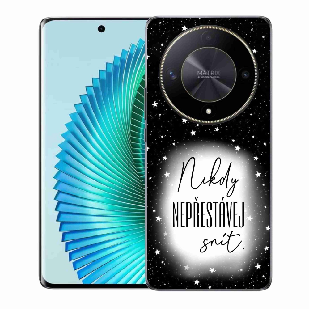 Gélový kryt mmCase na Honor Magic 6 Lite 5G - citát 1 bieločierne pozadie