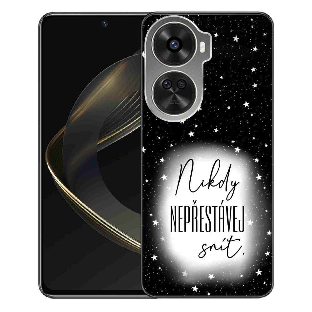 Gélový kryt mmCase na Huawei Nova 12 SE - citát 1 bieločierne pozadie