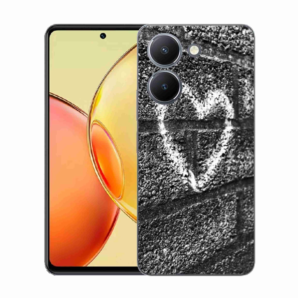 Gélový kryt mmCase na Vivo Y36 - srdce na stene