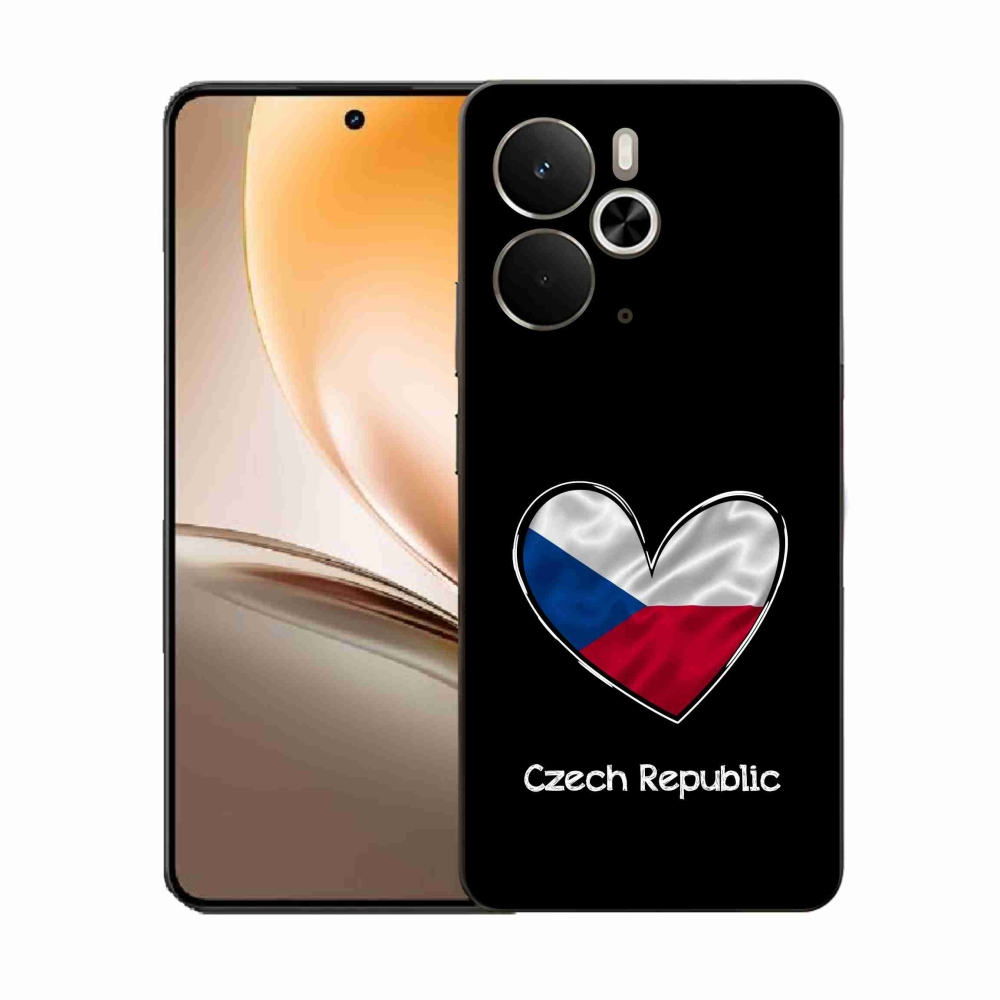 Gélový kryt mmCase na Realme 14 5G - vlajka srdca čierne pozadie