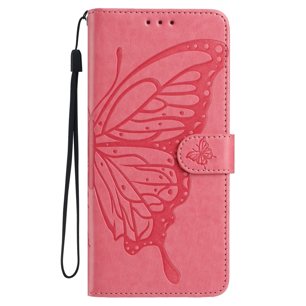 Floral Butterfly knižkové púzdro na Xiaomi Redmi A5 (171.7x77.8x8.3mm) - rose