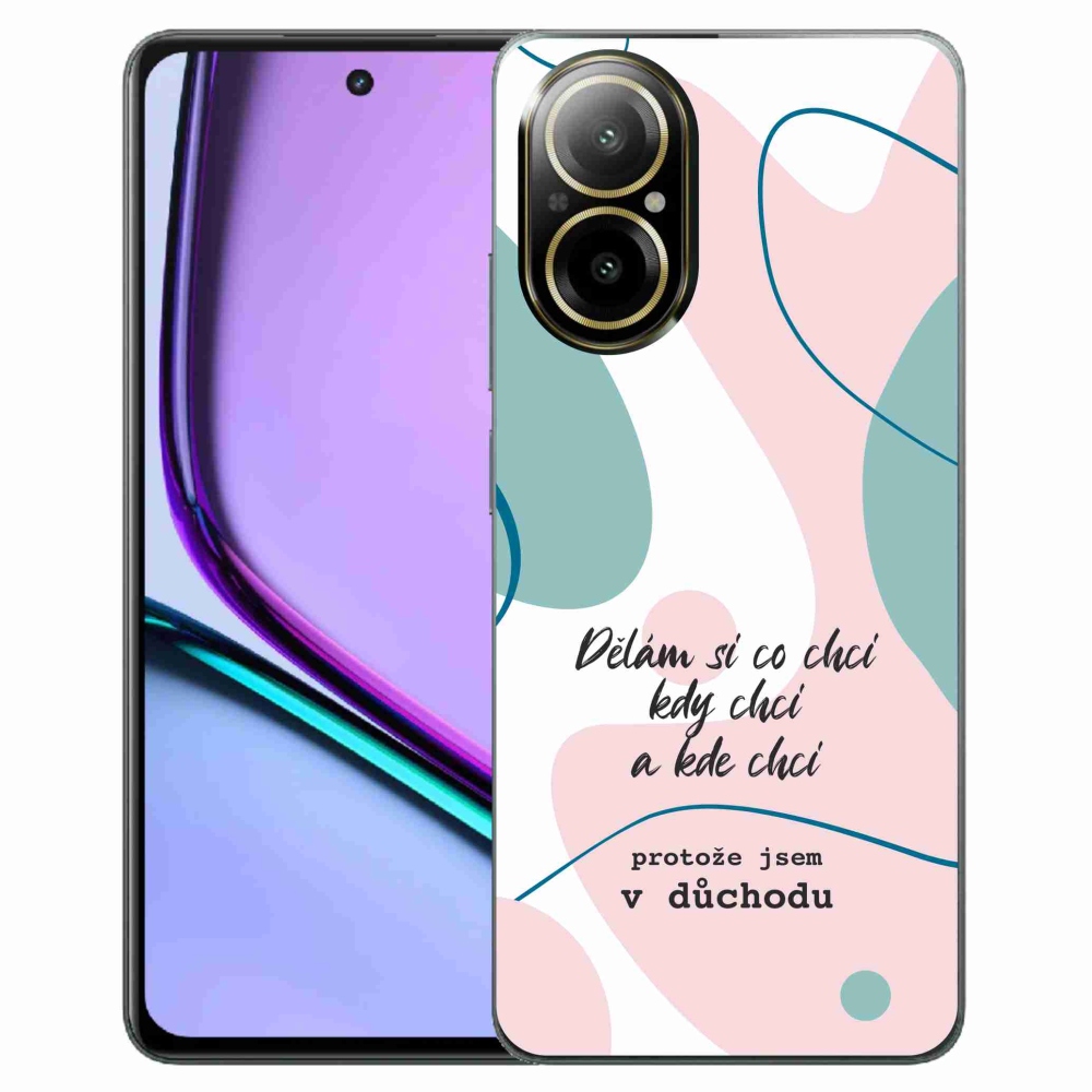 Gélový kryt mmCase na Realme C67 - vtipný text 10 biele pozadie