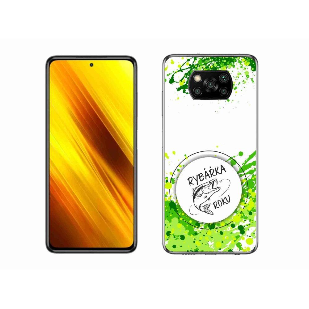 Gélový kryt mmCase na Xiaomi Poco X3 Pro - rybárka roku biele pozadie