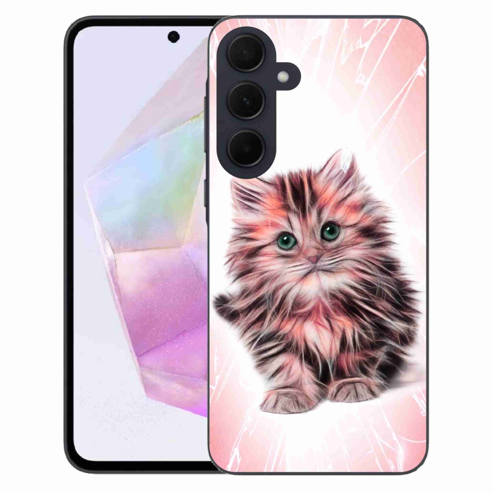 Gélový kryt mmCase na Samsung Galaxy A35 5G - roztomilé mačiatko