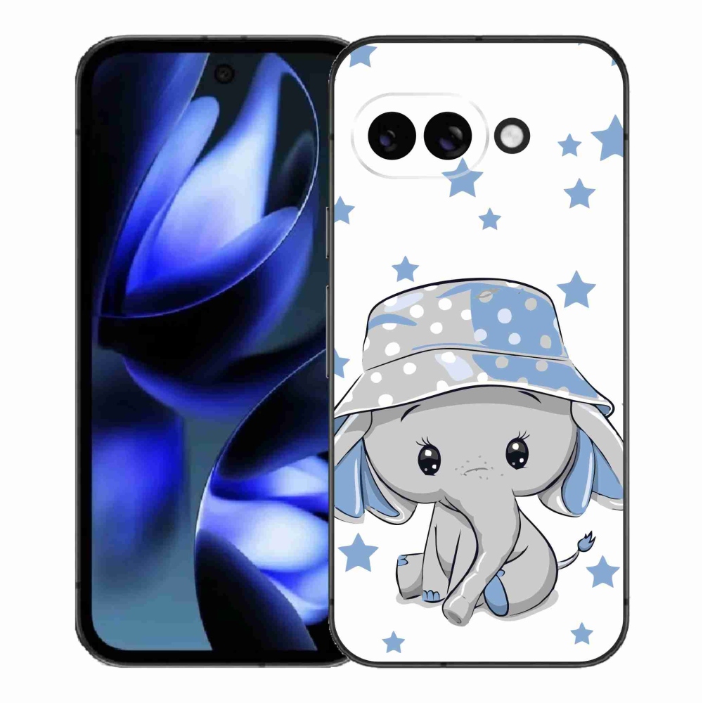 Gélový kryt mmCase na Google Pixel 9a - modrý slon