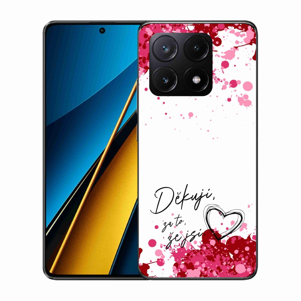 Gélový kryt mmCase na Xiaomi Poco X6 Pro 5G - zamilovaný text 2 biele pozadie