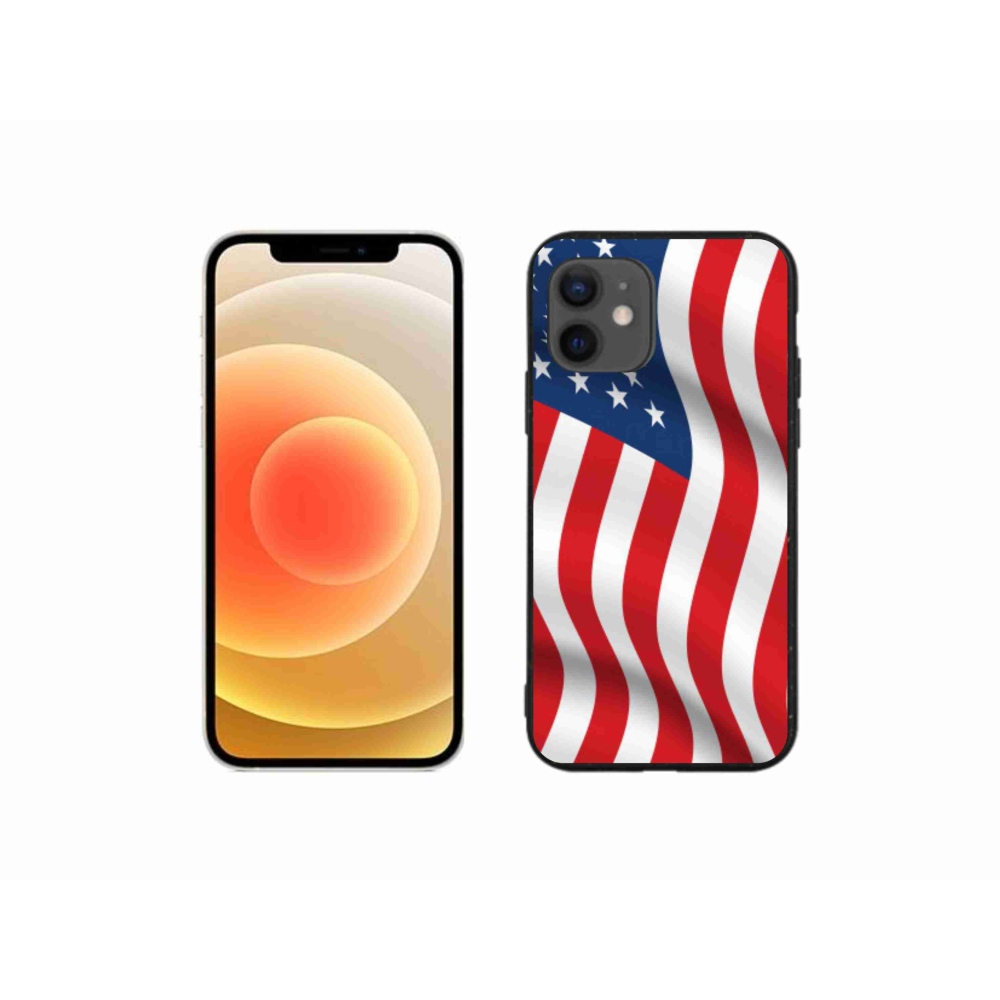 Gélový kryt mmCase na mobil iPhone 12 mini - USA vlajka