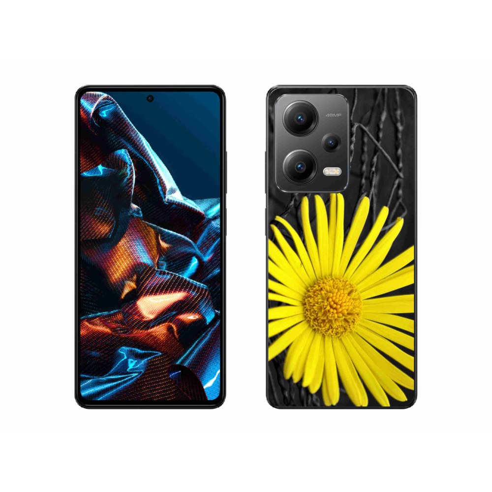 Gélový kryt mmCase na mobil Xiaomi Redmi Note 12 Pro 5G - žltá kvetina
