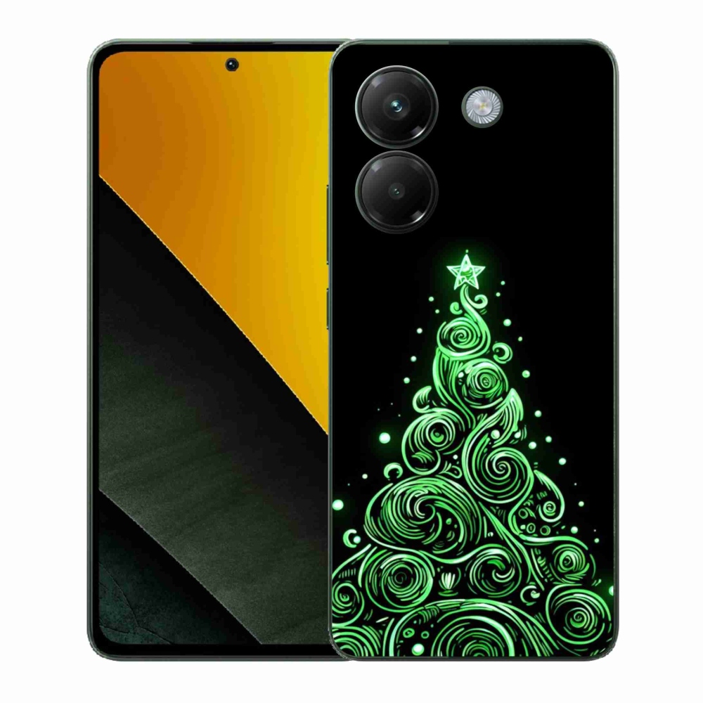 Gélový kryt mmCase na Xiaomi Poco M7 Pro 5G - neónový vianočný stromček 3