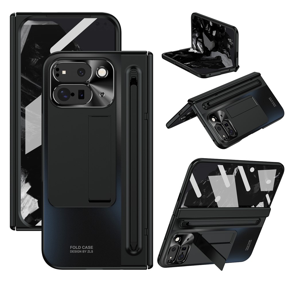Hinge plastový kryt so stylusom a ochranou displeja na Google Pixel 10 Pro Fold - čierny