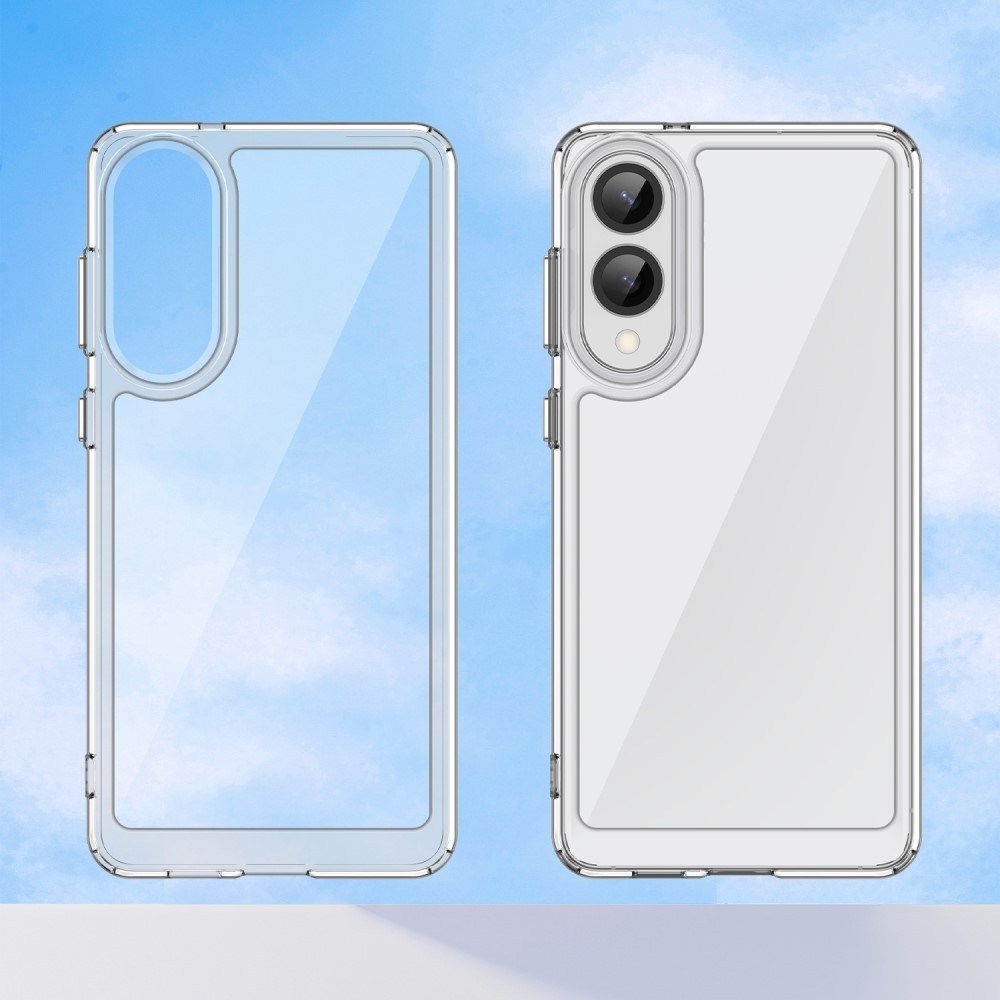 Gélový obal s pevným chrbtom na Samsung Galaxy S25 Edge - priehľadný