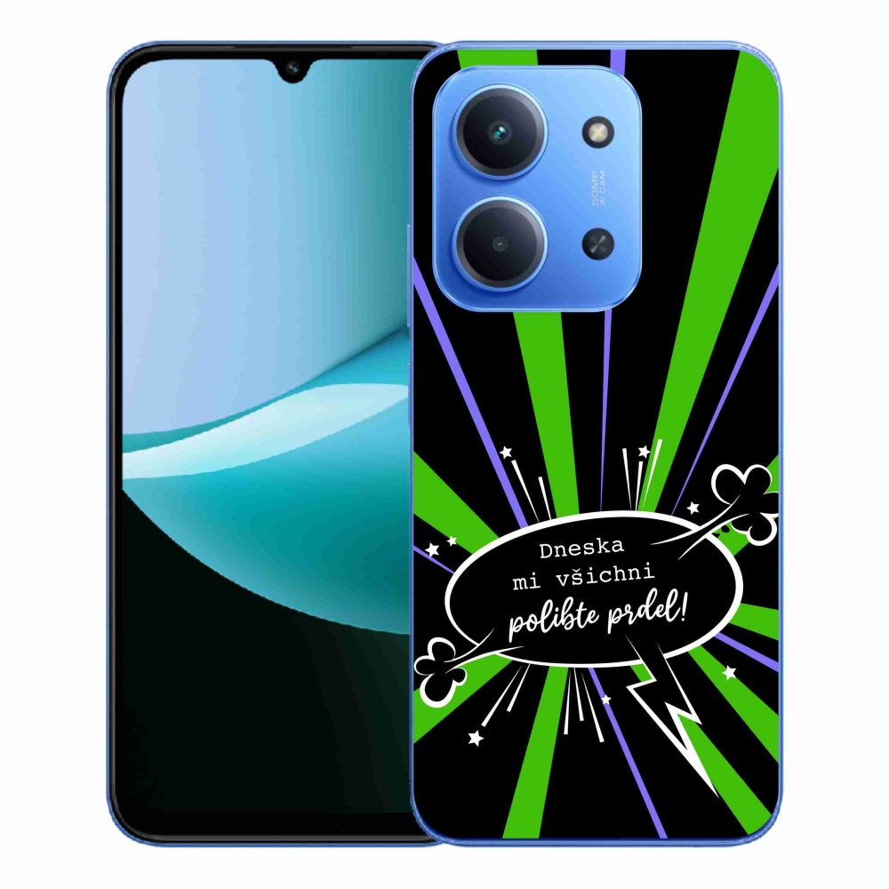 Gélový kryt mmCase na Xiaomi Redmi 15C 4G/5G (173mm) - vtipný text 15 čierne pozadie