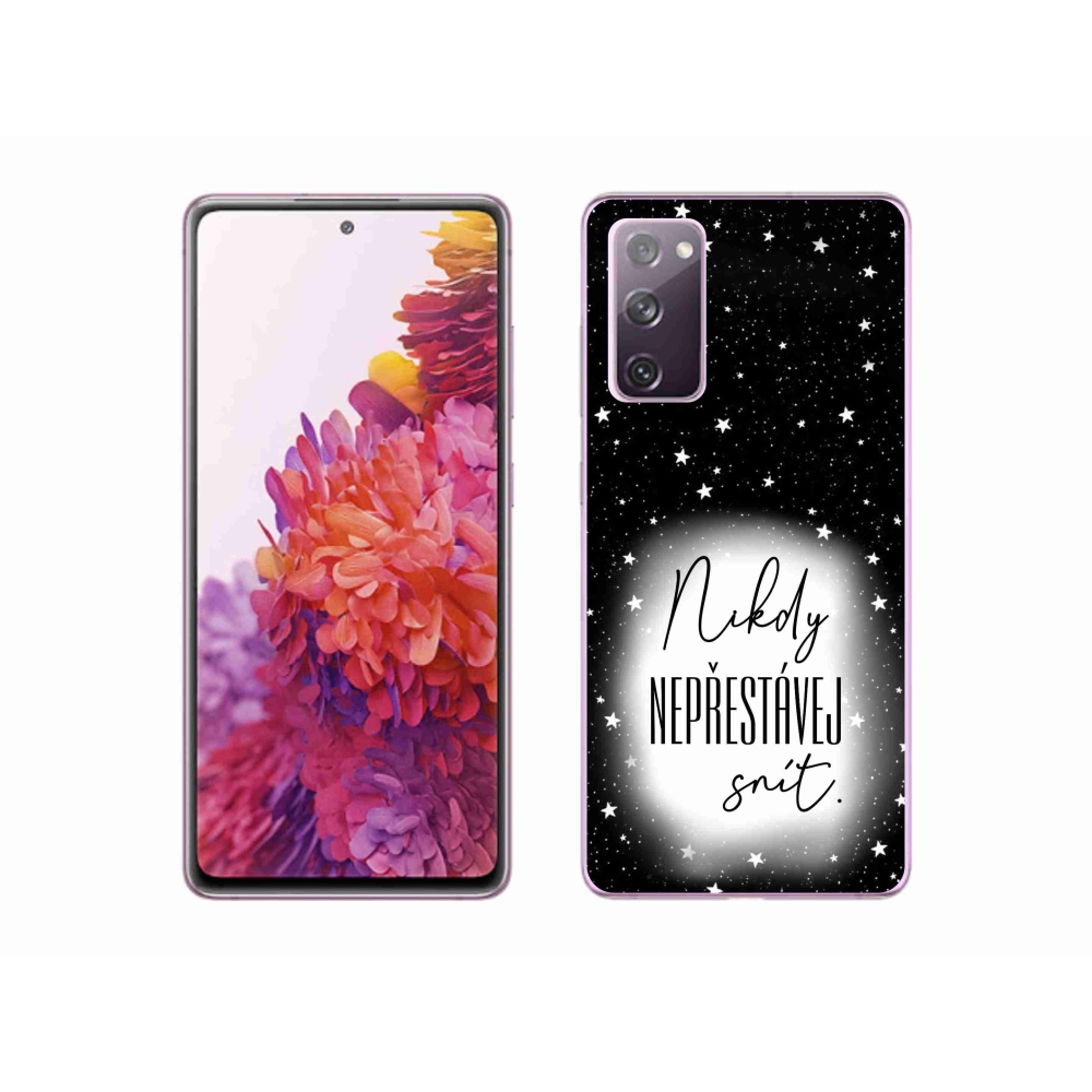 Gélový kryt mmCase na Samsung Galaxy S20 FE - citát 1 bieločierne pozadie