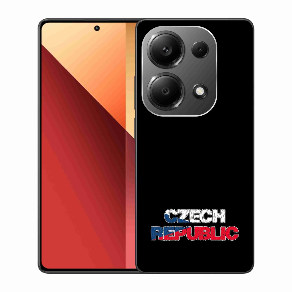 Gélový kryt mmCase na Xiaomi Redmi Note 13 Pro 4G/Poco M6 Pro - Czech Republic čierne pozadie