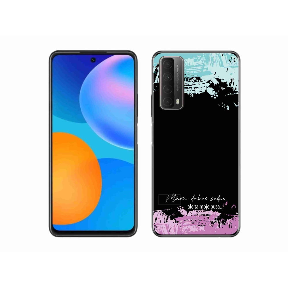 Gélový kryt mmCase na Huawei P Smart (2021) - vtipný text 3 čierne pozadie