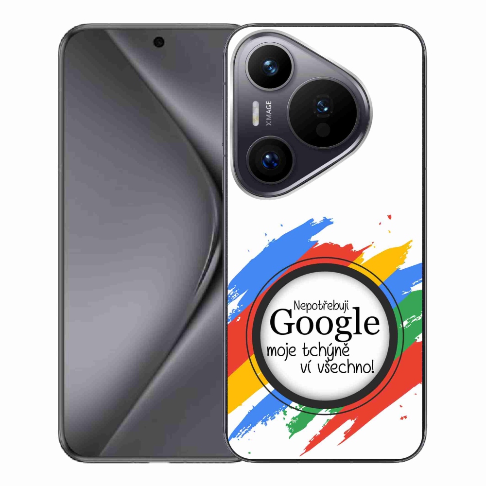 Gélový kryt mmCase na Huawei Pura 70 Pro - svokra vie všetko biele pozadie