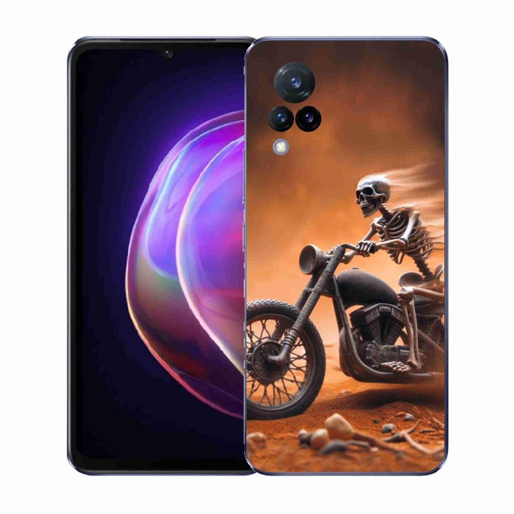 Gélový kryt mmCase na Vivo V21 4G/5G - kostra na motorke