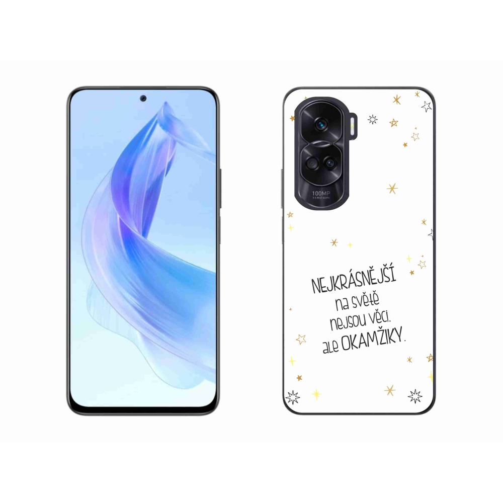 Gélový kryt mmCase na Honor 90 Lite - citát 4 biele pozadie