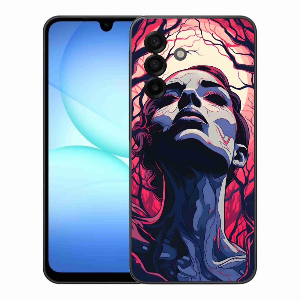 Gélový kryt mmCase na Samsung Galaxy A17 5G - abstraktná tvár
