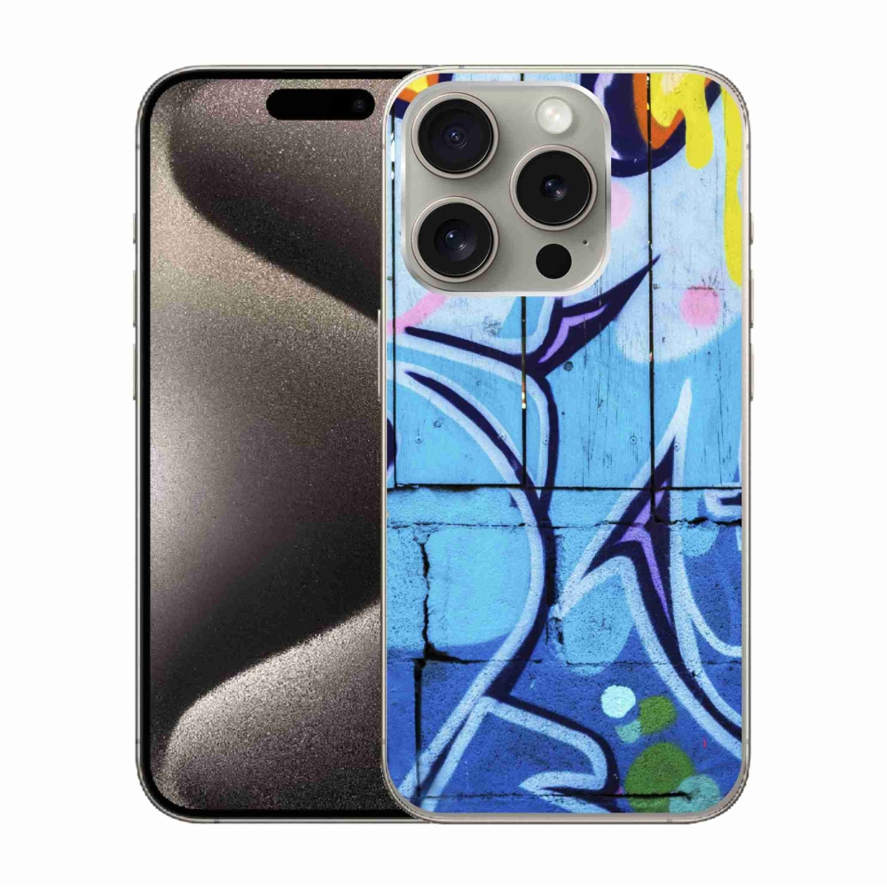 Gélový kryt mmCase na iPhone 15 Pro - graffiti