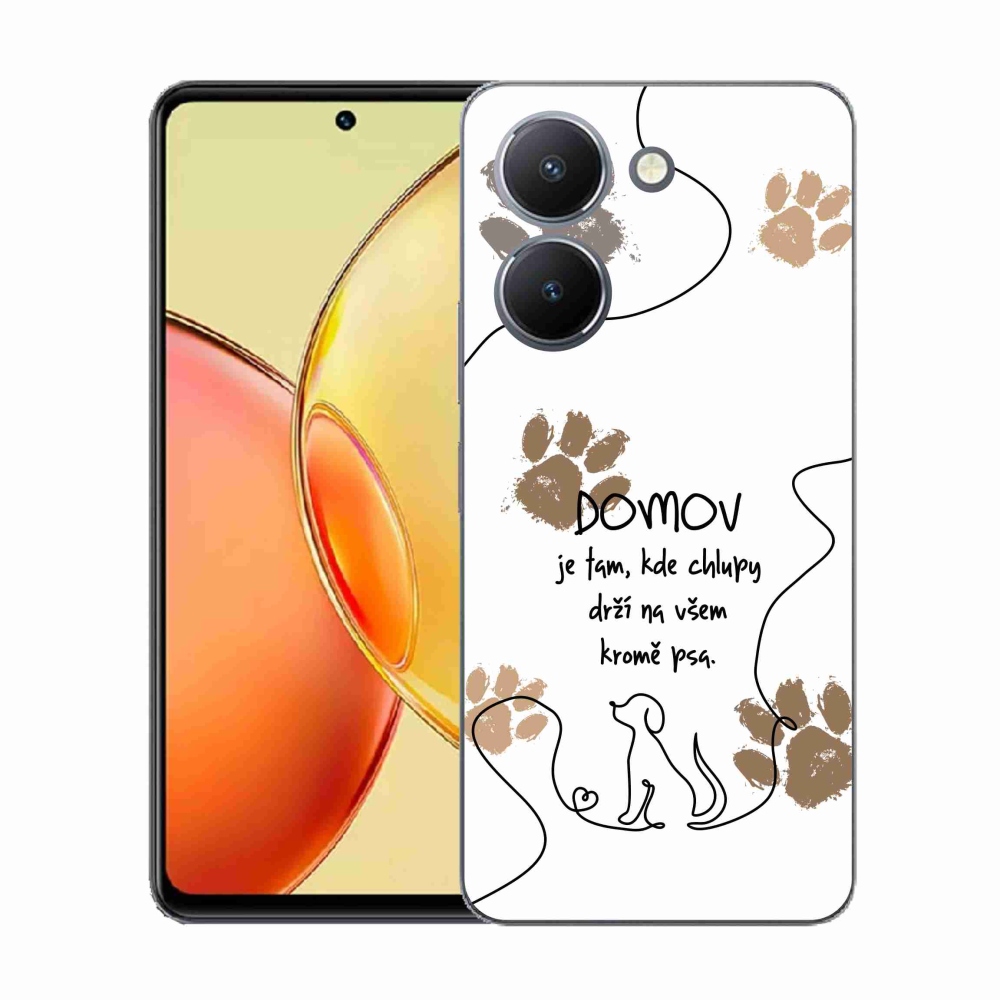 Gélový kryt mmCase na Vivo Y36 - psí motív biele pozadie