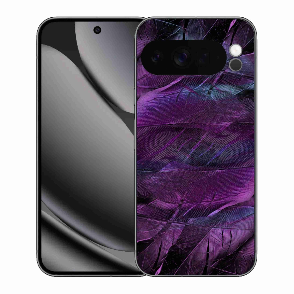 Gélový kryt mmCase na Google Pixel 10 Pro XL - fialové pierka