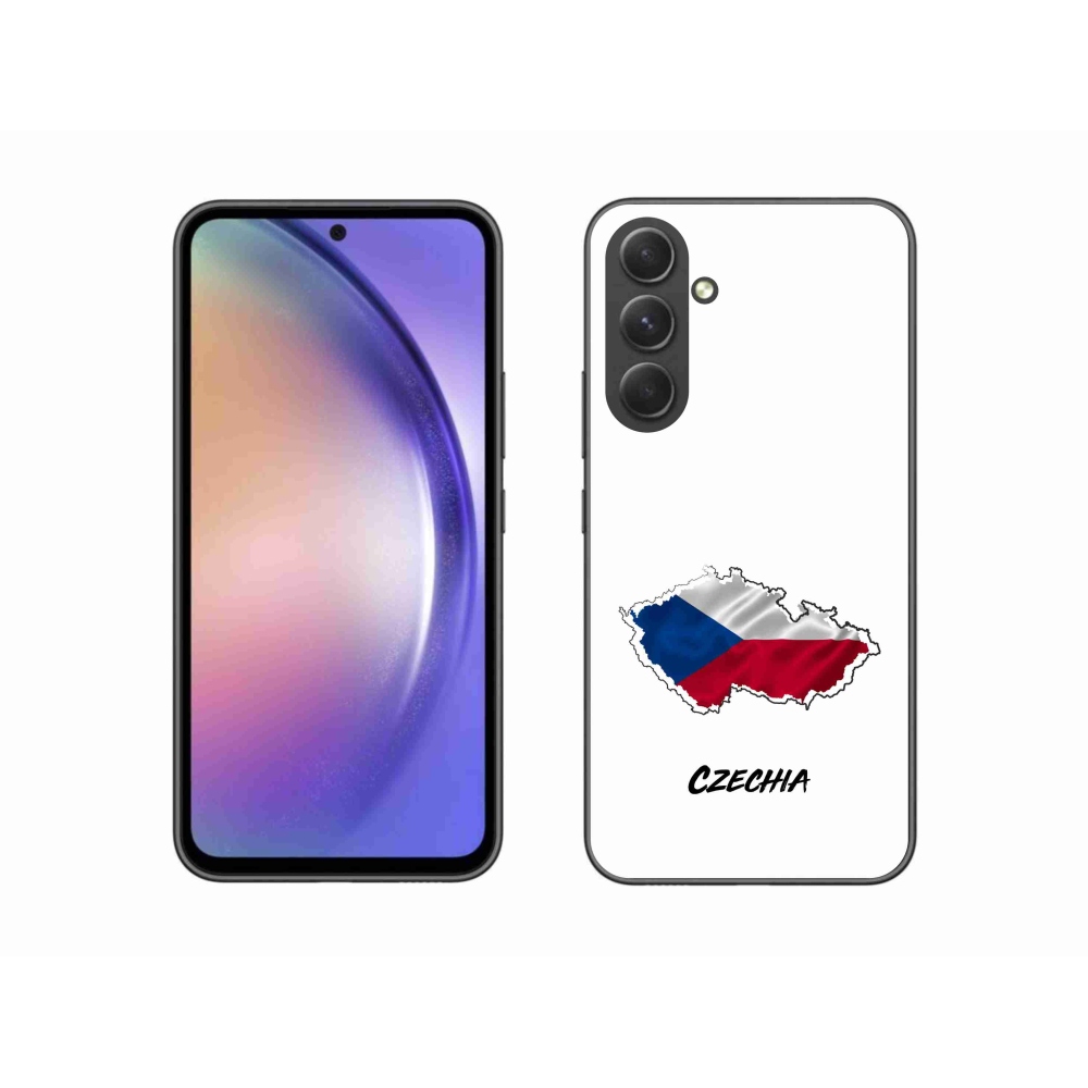 Gélový kryt mmCase na Samsung Galaxy A54 5G - Czechia biele pozadie