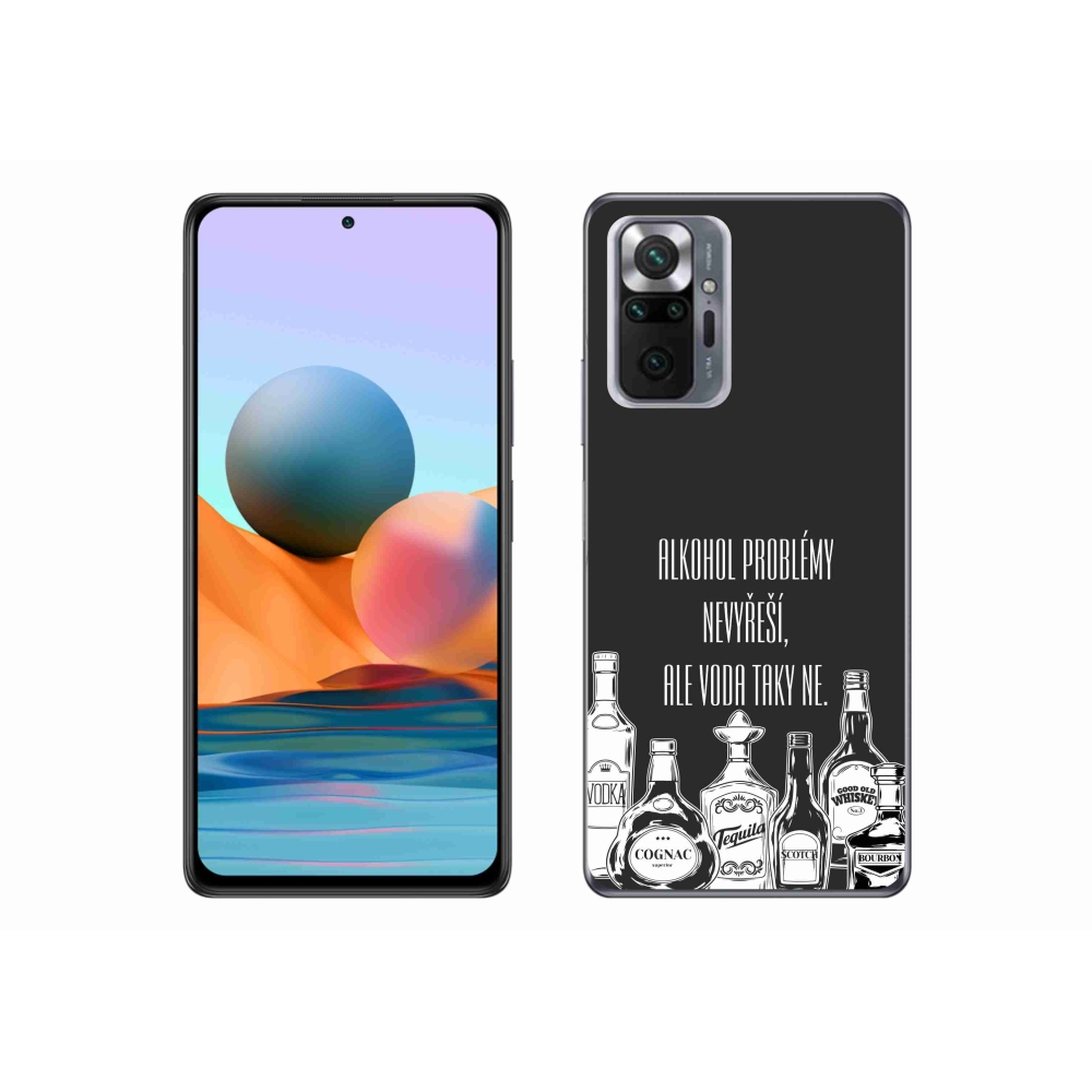 Gélový kryt mmCase na Xiaomi Redmi Note 10 Pro - vtipný text čierne pozadie