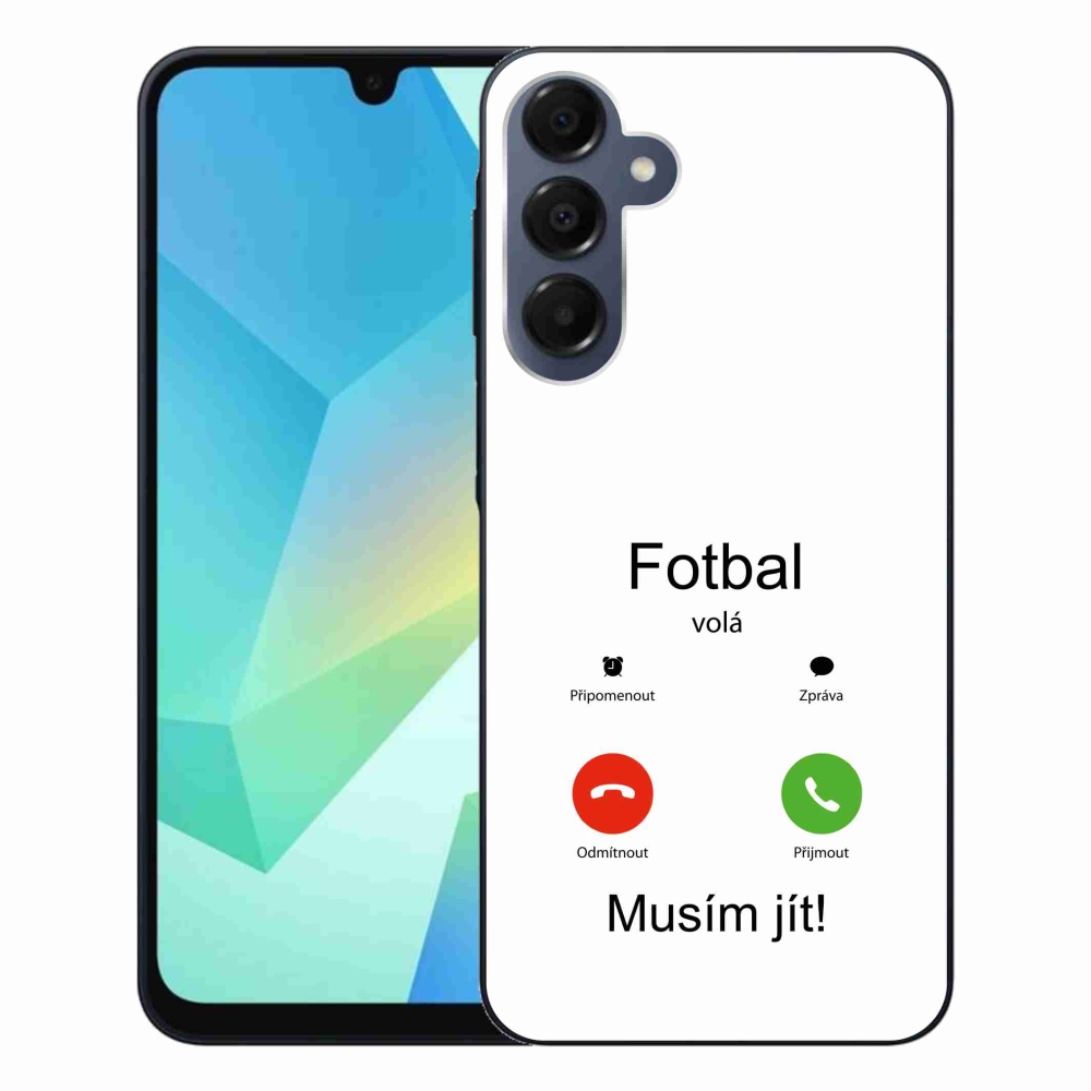 Gélový kryt mmCase na Samsung Galaxy A16 4G/5G - futbal volá biele pozadie