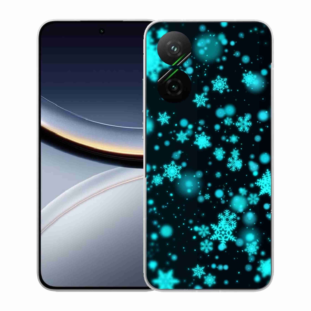 Gélový kryt mmCase na Xiaomi Poco F7 5G - snehové vločky 1