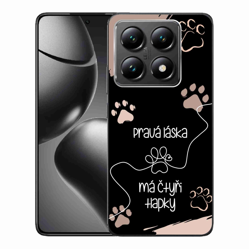 Gélový kryt mmCase na Xiaomi 14T - psí motív 1 čierne pozadie