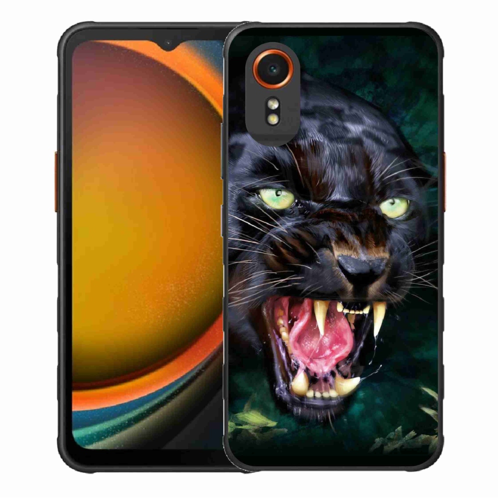 Gélový kryt mmCase na Samsung Galaxy Xcover 7 - rozzúrený čierny panter