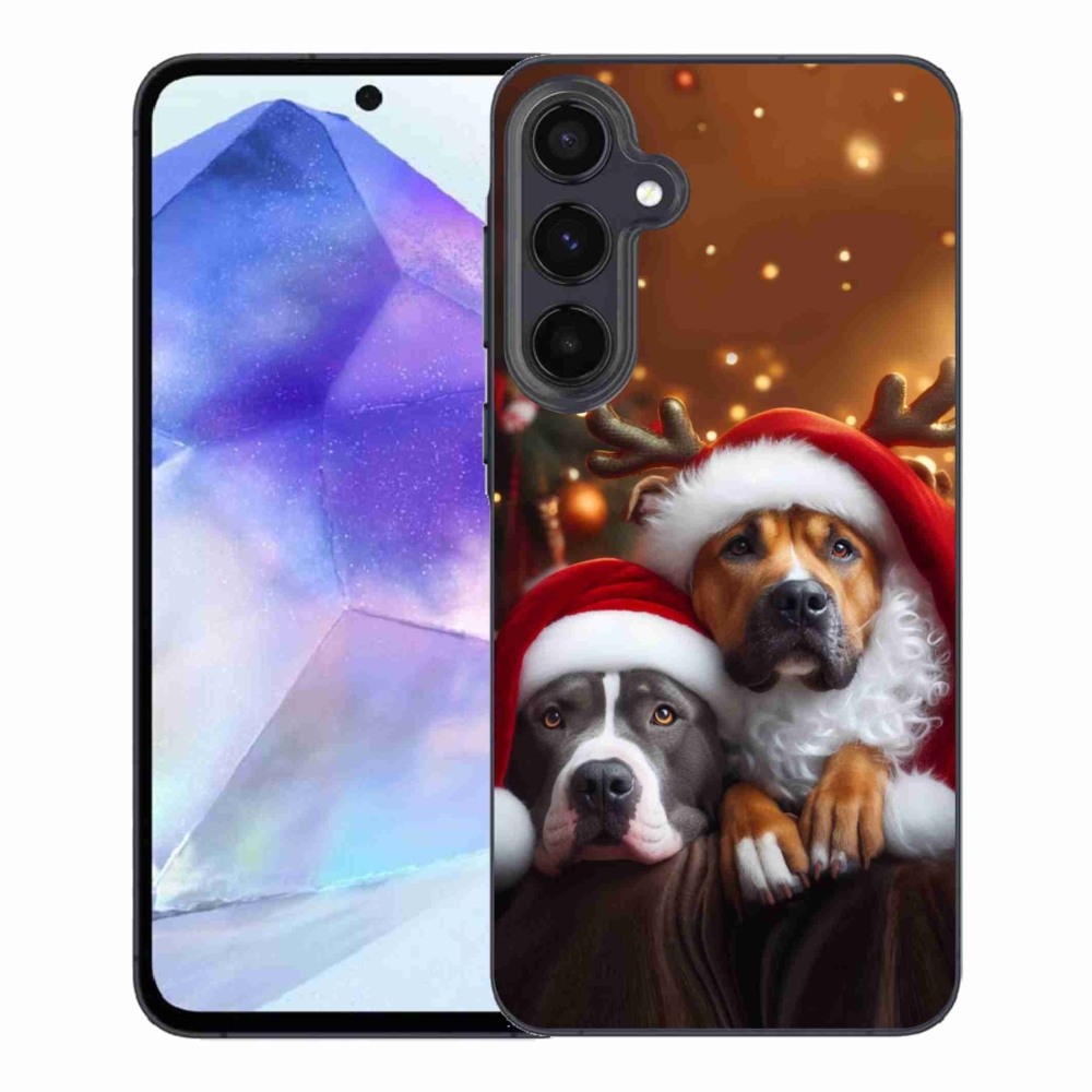 Gélový kryt mmCase na Samsung Galaxy A55 5G - vianočné psy
