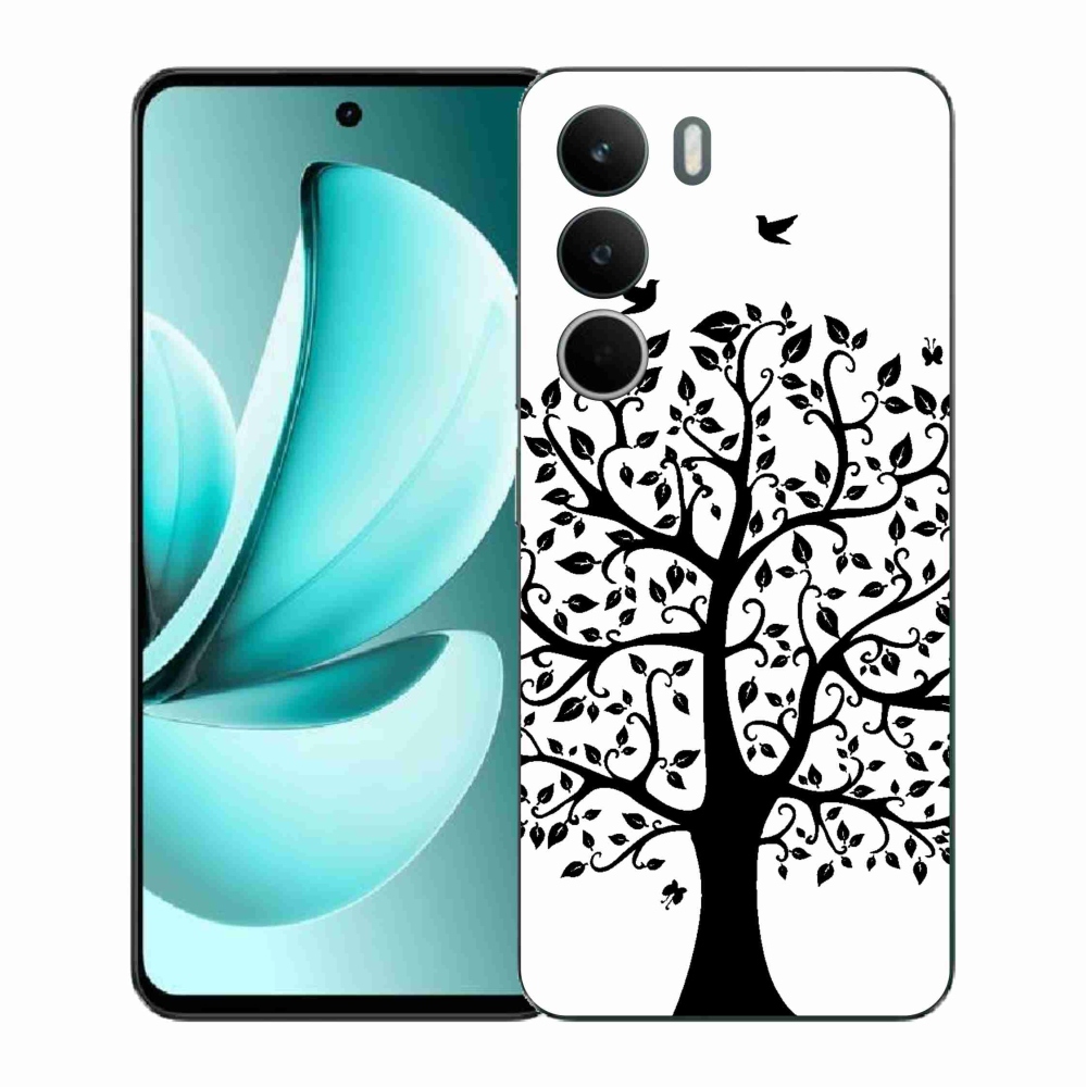 Gélový kryt mmCase na Realme C71 - čiernobiely strom