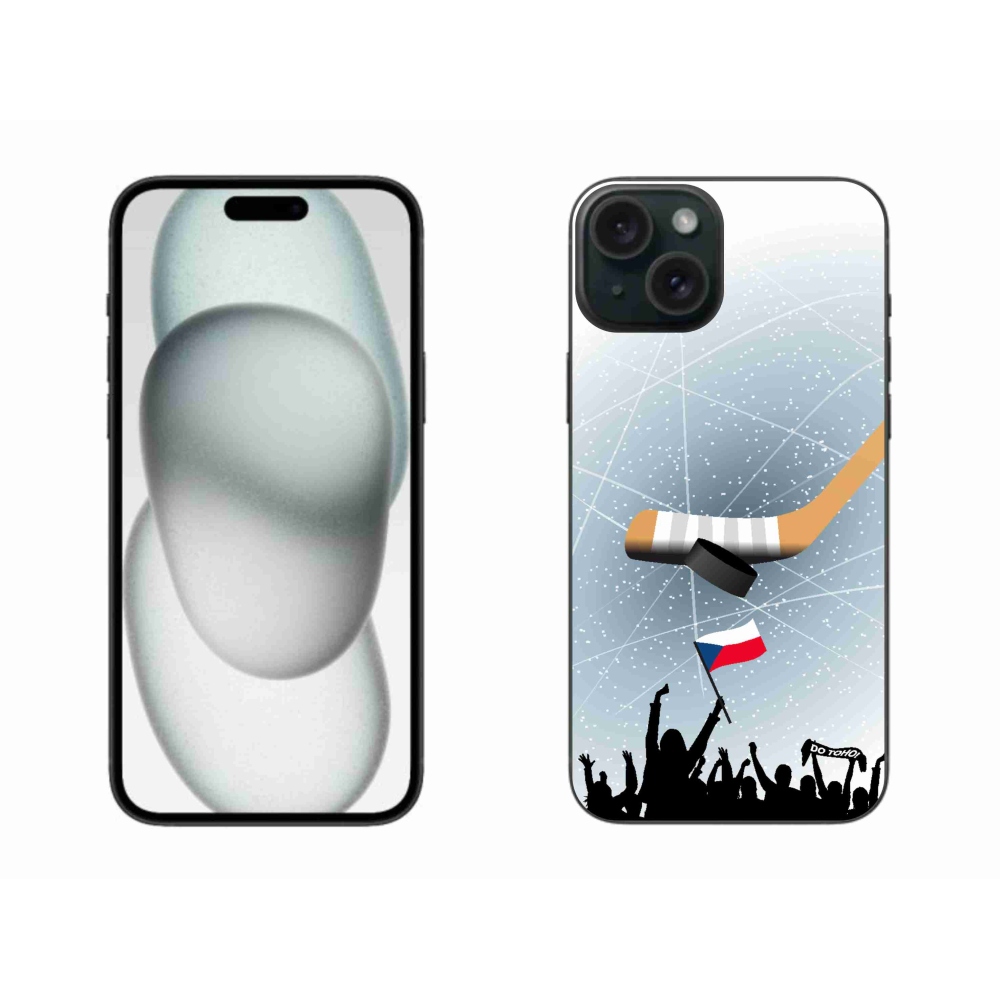 Gélový kryt mmCase na iPhone 15 Plus - fanúšikovia hokeja