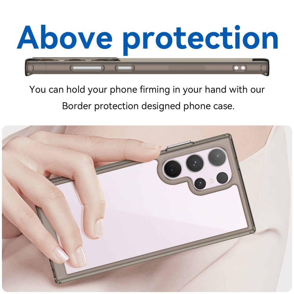 Gélový obal s pevným chrbtom na Samsung Galaxy S24 Ultra - šedý