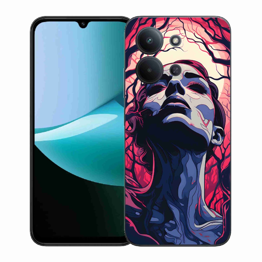 Gélový kryt mmCase na Xiaomi Redmi 15C 4G (171mm)/Poco C85 4G (171mm) - abstraktná tvár