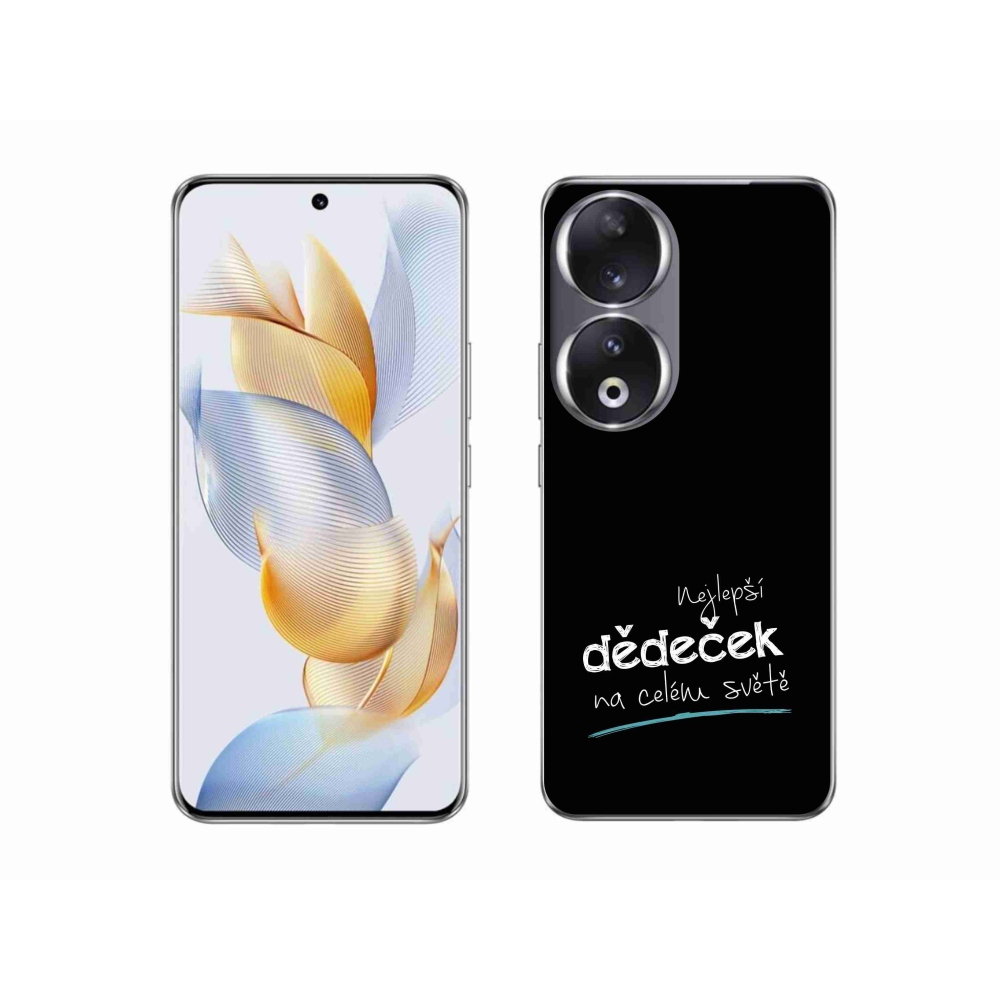 Gélový kryt mmCase na Honor 90 - najlepší dedko 3 čierne pozadie
