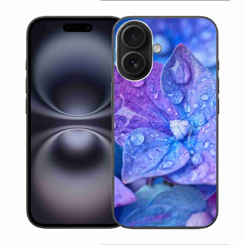 Gélový kryt mmCase na iPhone 16 - fialový kvet