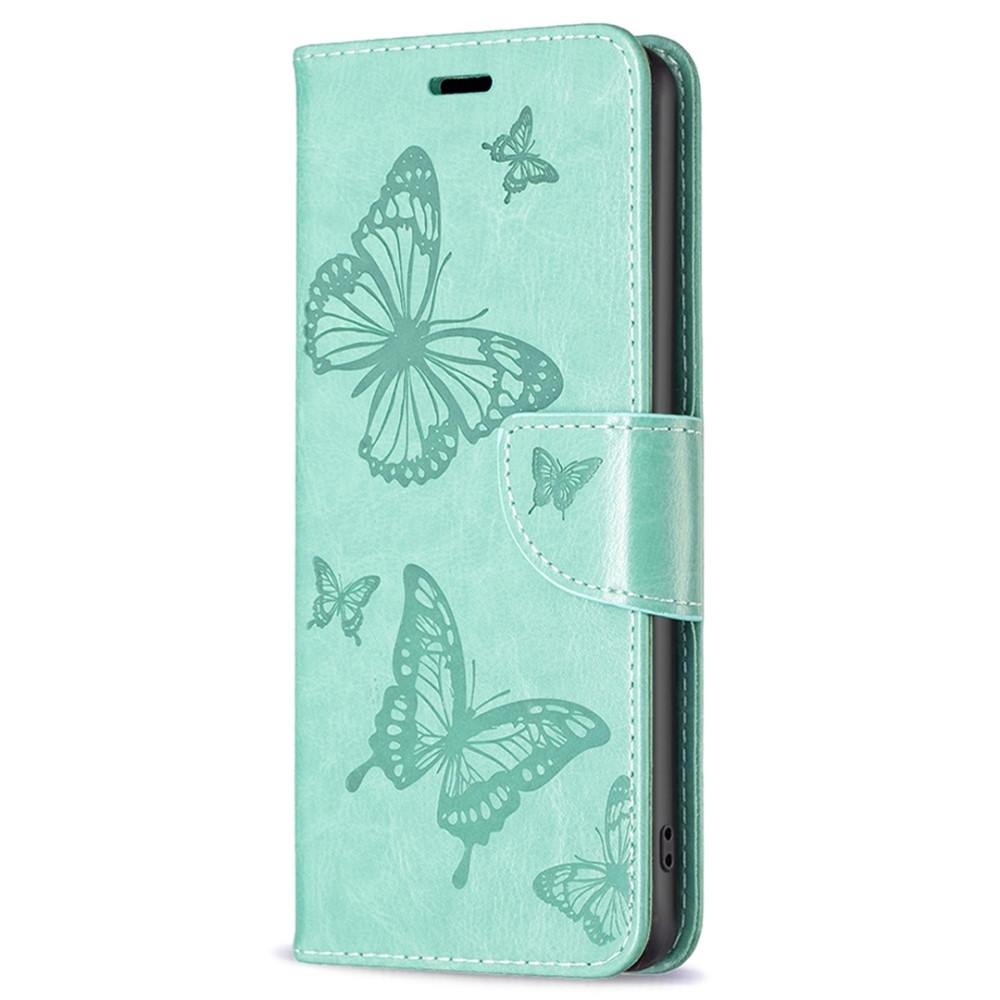Butterfly knižkové púzdro na Samsung Galaxy A15 4G/5G - modrozelené
