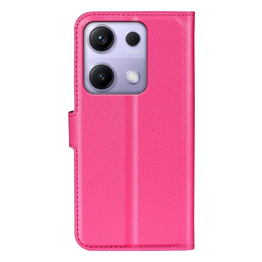 Litchi knižkové puzdro na Xiaomi Redmi Note 14S - rose