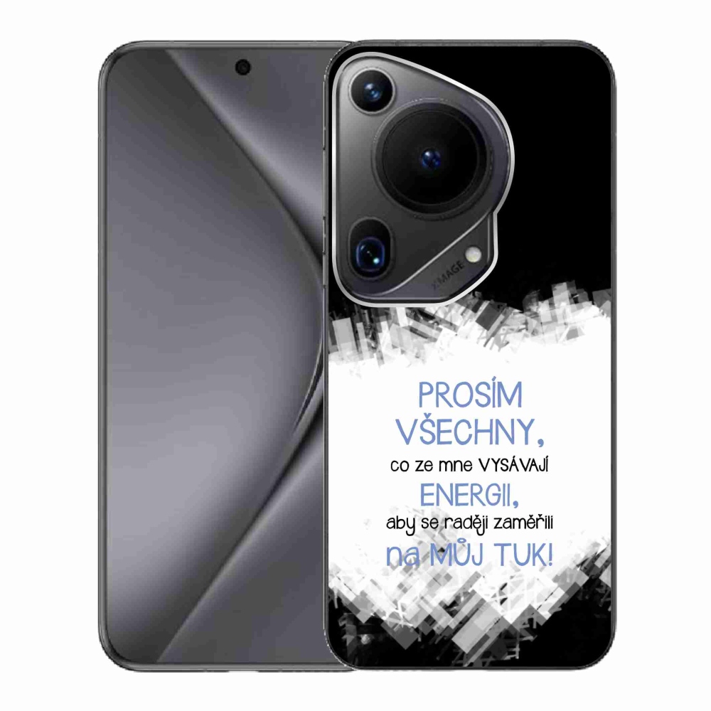 Gélový kryt mmCase na Huawei Pura 70 Ultra - vtipný text 1 modrý