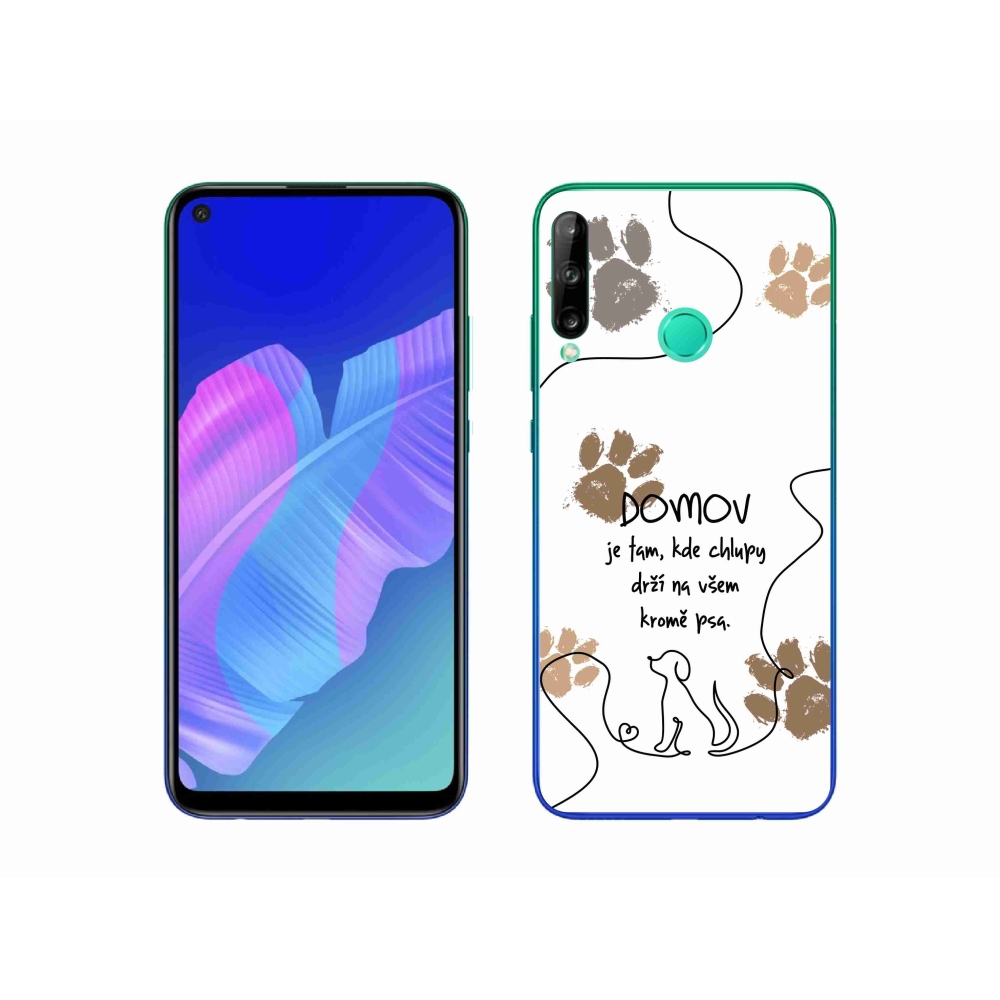 Gélový kryt mmCase na Huawei P40 Lite E - psí motív biele pozadie