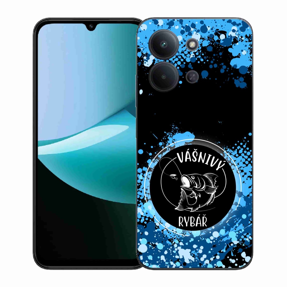 Gélový kryt mmCase na Xiaomi Redmi 15C 4G (171mm)/Poco C85 4G (171mm) - vášnivý rybár čierne pozadie