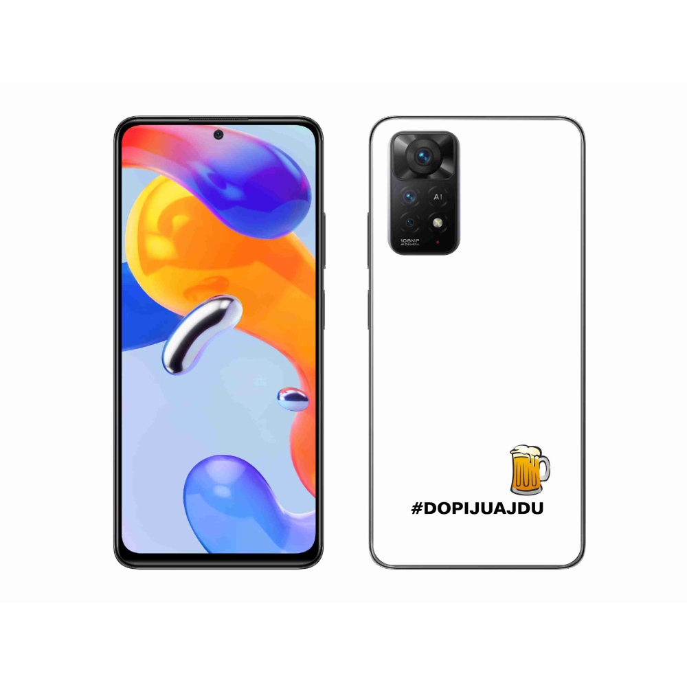 Gélový kryt mmCase na Xiaomi Redmi Note 11 Pro 4G/5G - pivný motív 1 biele pozadie